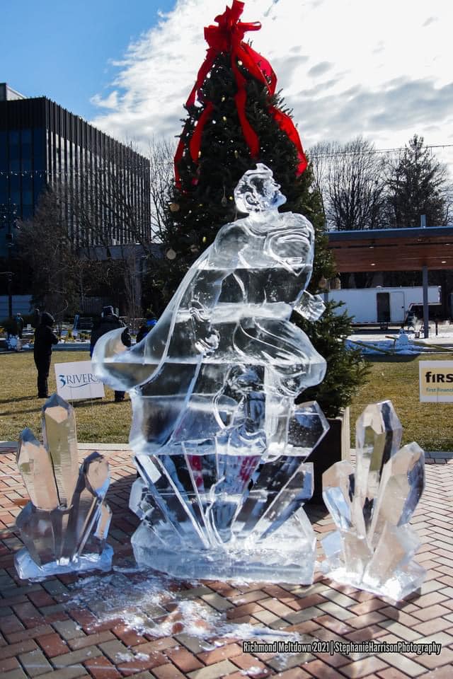 superman ice sculpture